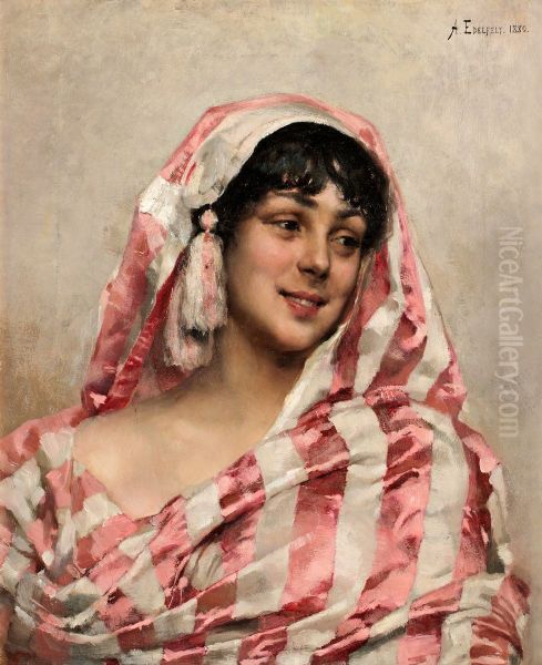 Laughing model with a Cloth - view 1