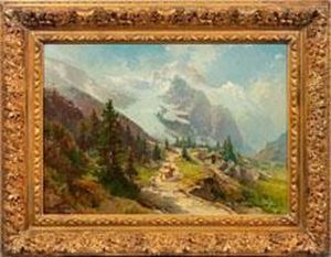 Schweizer Landschaft Mitblick Auf Das Silberhorn Im Berner Oberland by L. Campos