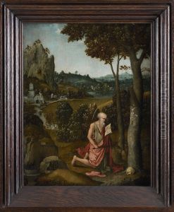 Hieronymus in een landschap