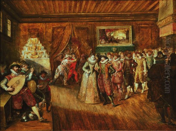 The wedding-party; in the background Lot and his daughters - view 1