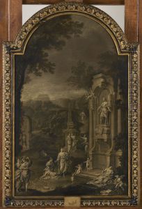 Allegorie op het denkbeeldig praalgraf van Joseph Addison by Donato Creti