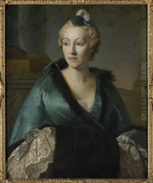 Portret van een jonge dame met een mof - view 1