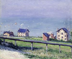 Regates en mer, a Villerville by Gustave Caillebotte