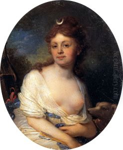 Portrait of Elizabeth Grigorievna Temkin in Diana's image Portrait of Elizabeth Grigorievna Temkin in Diana's image