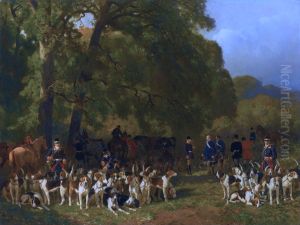 Departure for the Hunt by Jules Didier