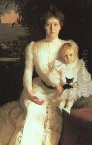 Portrait of Mrs. Benjamin Thaw and Her Son by Frank Weston Benson