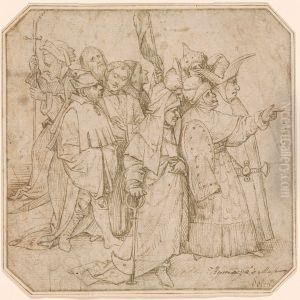 Group of Ten Spectators by Hieronymous Bosch