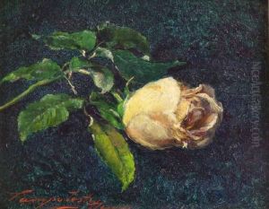 Still Life Of A Yellow Rose by Henry Campotosto