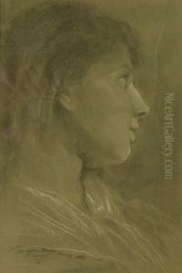 Bust Portraits Of Two Young Women And A Gentleman by Henry Campotosto