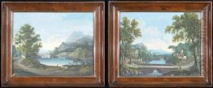 Paesaggio Fluviale Con Figure by Giovanni Campovecchio