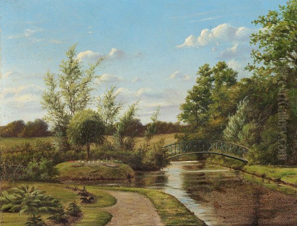 The garden at Brede on a summer day. - view 1