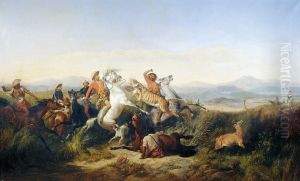 Deer Hunt by Raden Saleh