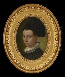 Portretbuste van een jongeling by Lucas van Valckenborch
