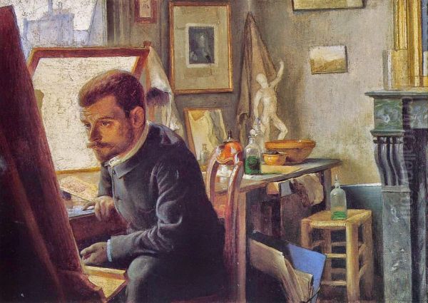 Felix Jasinski in his Printmaking Studio - view 1