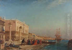 Venice, Doge's Palace by Felix Ziem