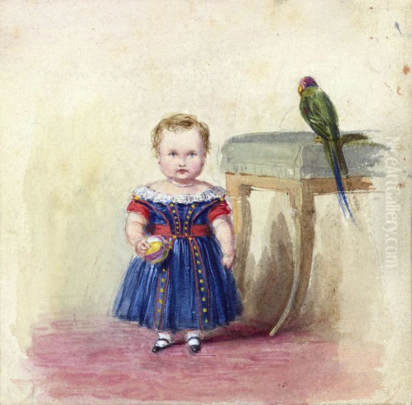 The Prince of Wales with a parrot - view 1