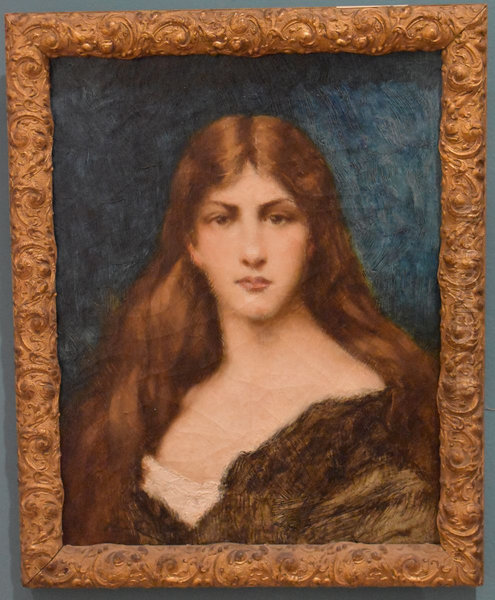 Tete de jeune fille aux cheveux roux - view 1
