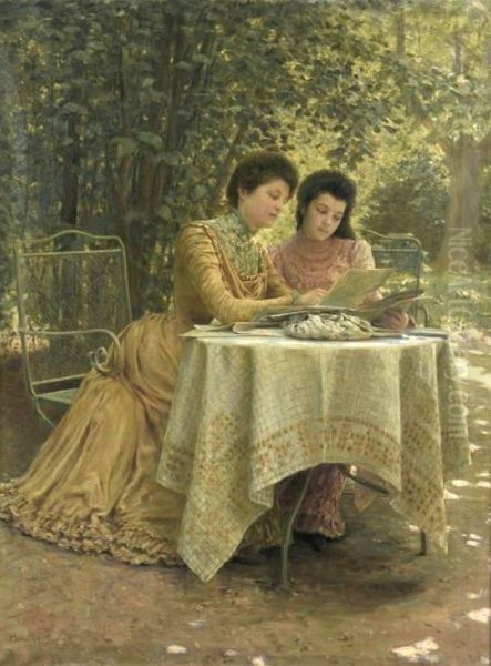 Reading in the Garden - view 1