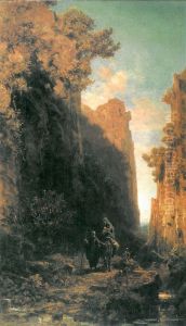 Die Flucht nach Agypten by Carl Spitzweg