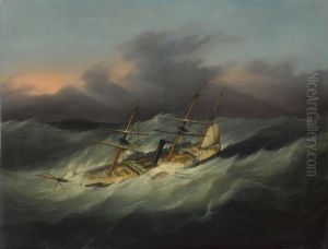 The U.S. Steam Frigate Mississippi in a typhoon The U.S. Steam Frigate Mississippi in a typhoon