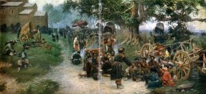 Khevsurs at the Alaverdoba festival by Gigo Gabashvili