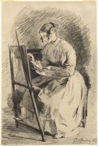 Study for Sophie Unternahrer at her easel