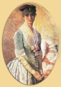 Portrait of woman (His wife Naile Hanim) by Osman Hamdi Bey