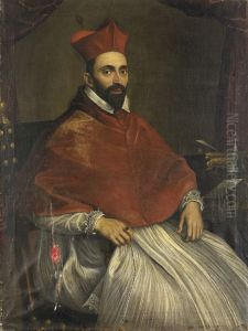 Ritratto del Cardinale Ghislieri, in poltrona, presso uno scrittoio by Domenico Zampieri (Domenichino)