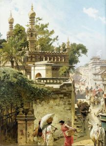 Street scene in Hyderabad, India. by unknown