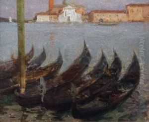 Santa Maria della Salute with Gondolas by Eugene Lawrence Vail