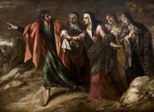 La Virgen con las Tres Marias y San Juan camino del Calvario by Juan De Valdes Leal