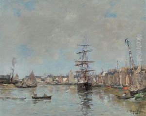 Der Hafen von Trouville by Eugene Louis Boudin