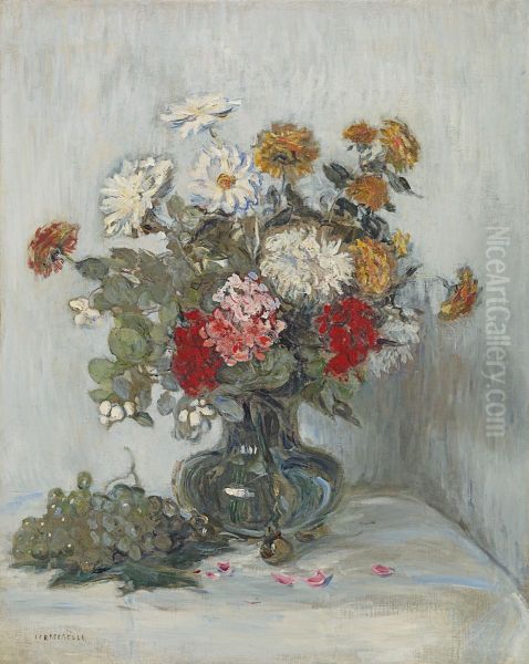 Fleurs et raisins - view 1