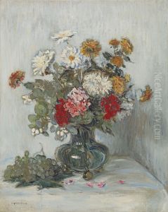 Fleurs et raisins by Jean-Francois Raffaelli