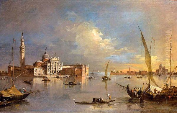 The Bacino, with San Giorgio Maggiore, the Giudecca and the Church of the Zitelle - view 1