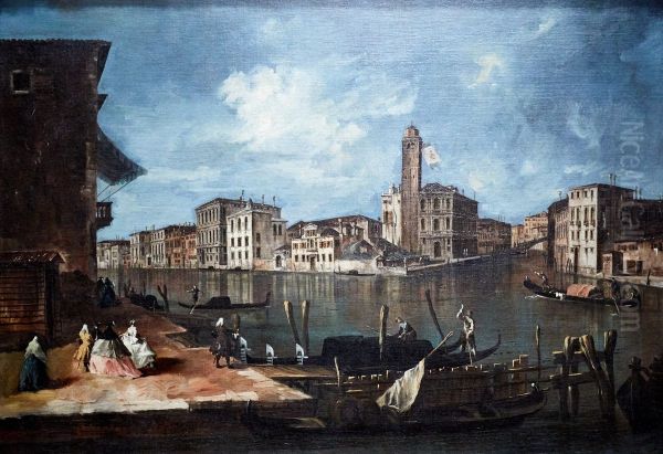 Venice, the Grand Canal with San Geremia, Palazzo Labia, and the Entrance to the Cannaregio - view 1