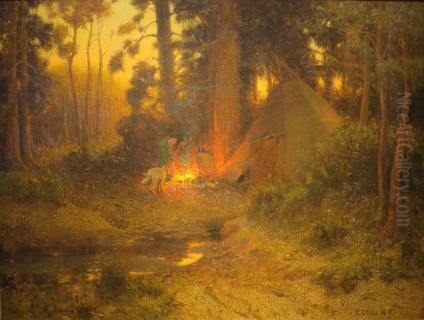 Indian Camp in the Cascade Mountains - view 1