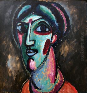Head in Black and Green by Alexei Jawlensky