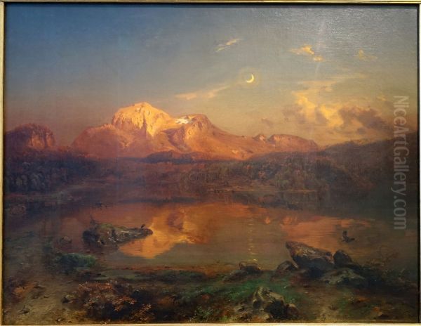 Hoher Goll in the Alpine Glow - view 1