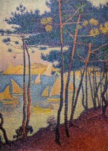 Saint-Tropez, pines and sails by Paul Signac