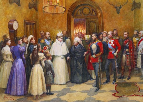 Reception of the Emperor and Empress of Russia at Balmoral, 22 September 1896 - view 1