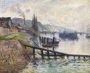 Cote Sainte-Catherine in Rouen by Camille Pissarro