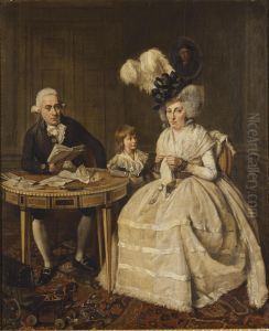 Portrait of Johannes Enschede II (1750-1799) with his family