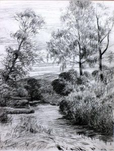 "paisaje Y Arroyo" by Tomas Campuzano Y Aguirre