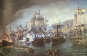 The Naval Battle of Volos [in 1827] by Yannis Poulakas