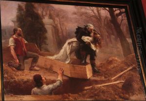 Danton embrasse le cadavre de sa femme by Joseph-Noel Sylvestre