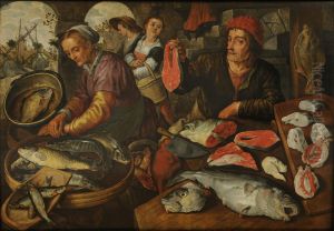 Vismarkt by Joachim Beuckelaer