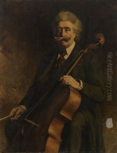 Portret van Joseph C.H. Hollman (1852-1926), cellist