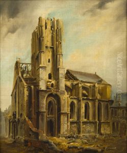 Sint-Nicolaaskerk te Maastricht tijdens de afbraak in 1838