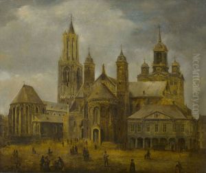 Gezicht op de westzijde van het Vrijthof